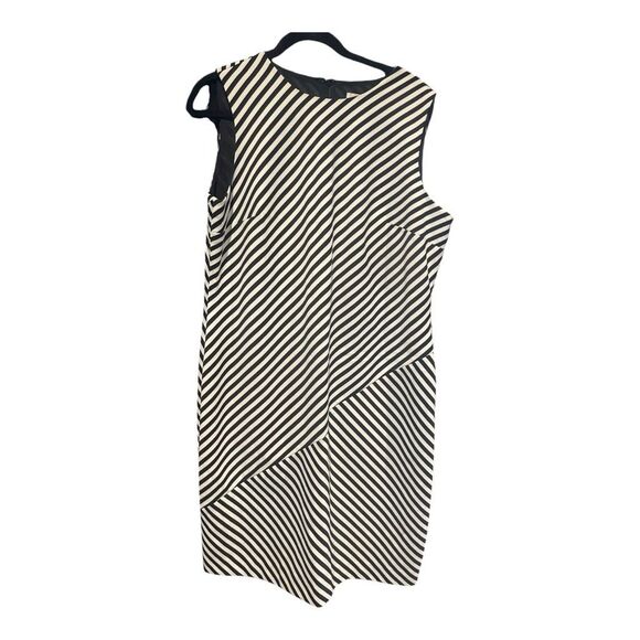 Kasper Black & White Sheath Dress Size 16 NWT Bold - Picture 1 of 5